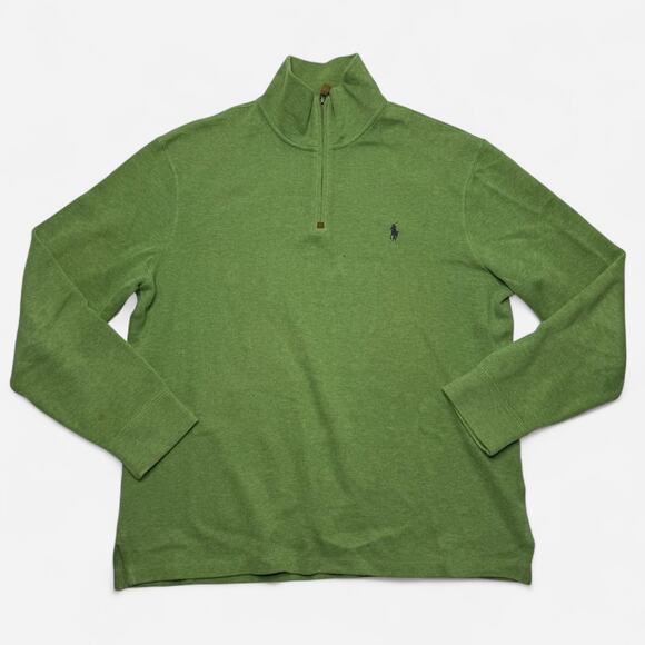 Polo Ralph Lauren Other - Polo Ralph Lauren Green Quarter Zip Sweater Size L